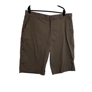 NBN Gear Pinstriped Brown Bermuda Casual Chino Shorts Mens Size 46